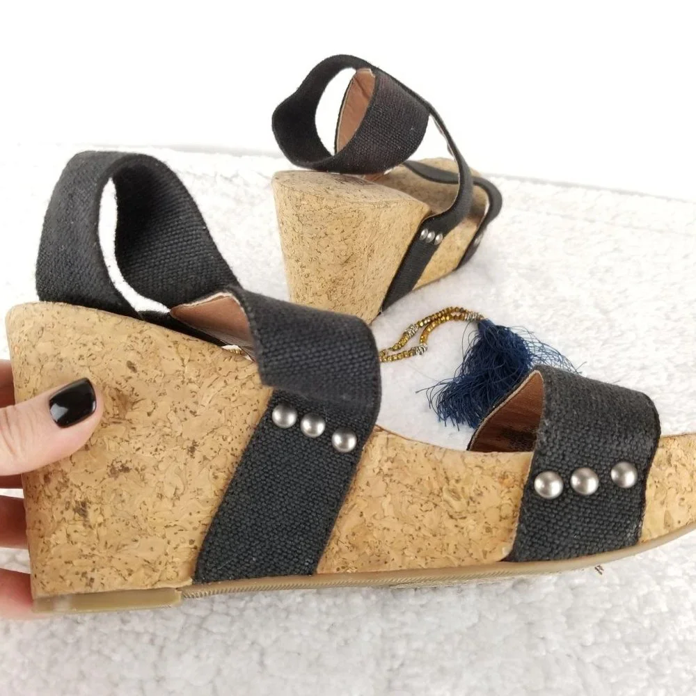 LUCKY BRAND Womens sz 8《276》Merinah‎ wedge cork heels